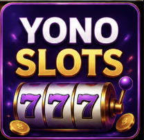 Yono Slots game featuring purple slot reels, 777 symbols, and colorful graphics