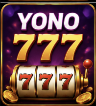 Yono 777 game with 777 slot reels, golden coins, and purple gaming graphics