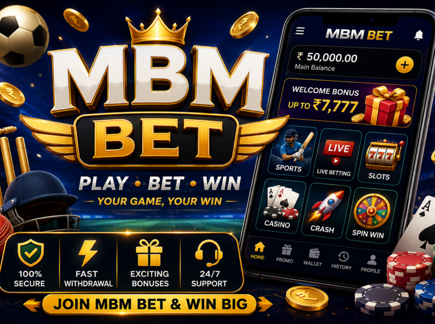 MBM Bet online betting platform featuring sports, casino games, slots, cards and mobile gaming interface
